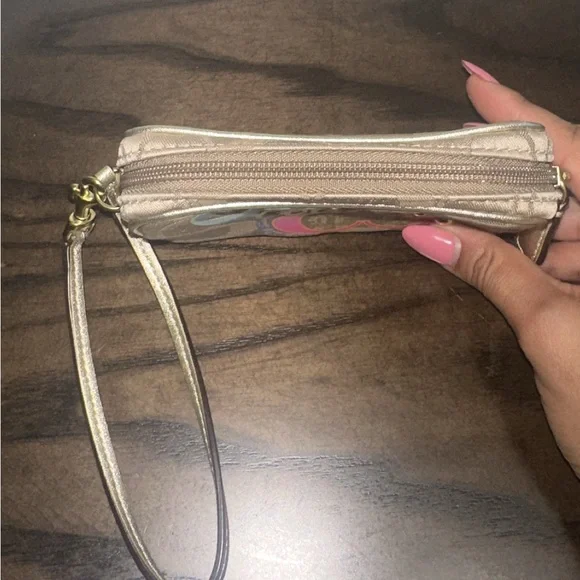 Coach Poppy Glam Graffiti Mini Wristlet - Picture 2 of 5